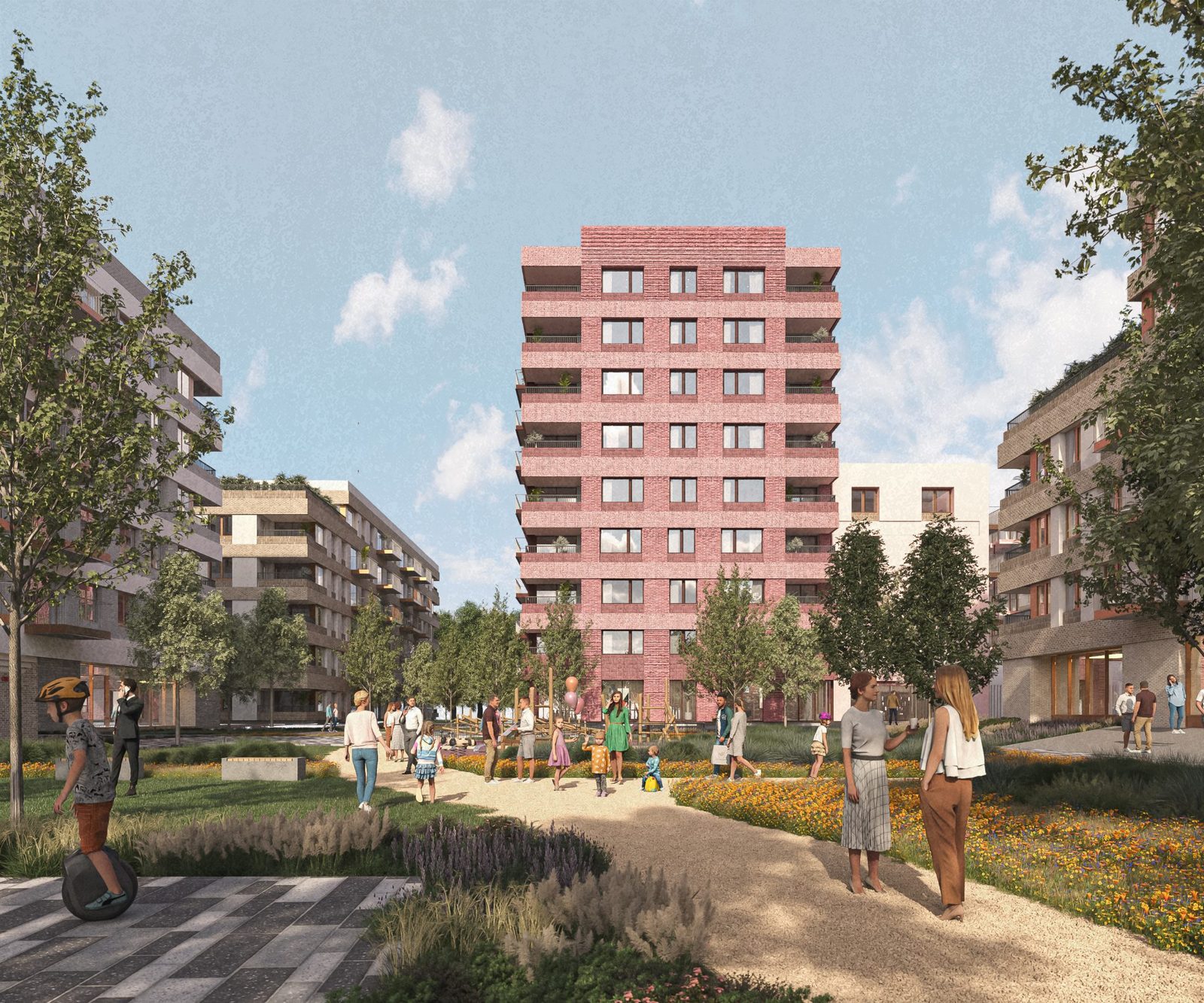 CGI view of Traynor Gardens residential and retail development, Dublin 5